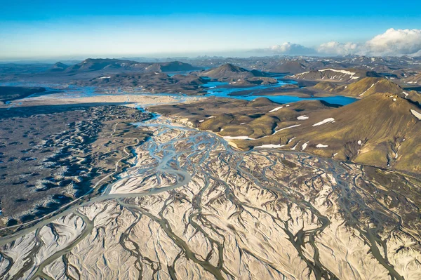 Islandia reserva natural landmannalaugar tierras altas. Imagen hecha b — Foto de Stock