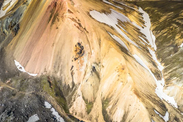 Landmannalaugar Park Narodowy-Islandia. obraz wykonany przez Drone fr — Zdjęcie stockowe