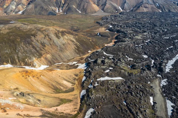Das isländische Naturschutzgebiet landmannalaugar highlands. Bild gemacht b — Stockfoto