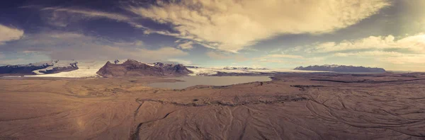 Geleira Vatnajokull, Parque Nacional Vatnajokull. Alargamento da Islândia — Fotografia de Stock