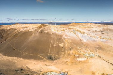 İzlanda jeotermal bölge Namafjall - Hverir alanında alan. Lan