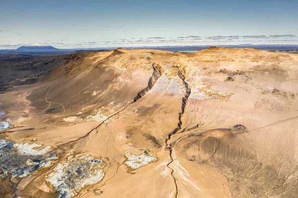 Zona geotermală Islanda Namafjall - zonă în câmpul Hverir. Lan — Fotografie, imagine de stoc