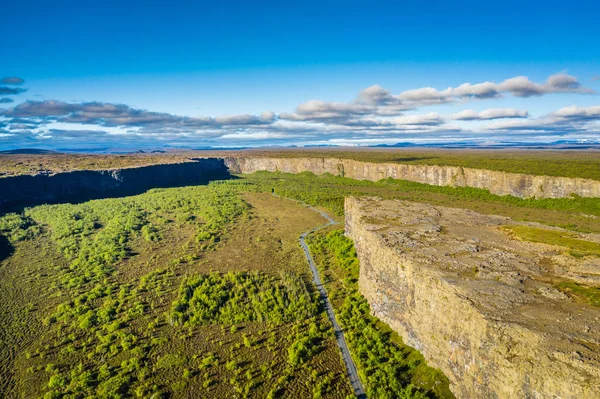 Kaňon Asbyrgi ve jokulsargljufur národní Park, Island — Stock fotografie