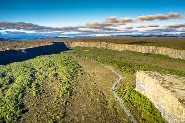 在 jokulsargljufur 国家公园，冰岛峡谷 Asbyrgi — 图库照片