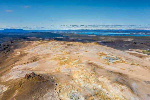 Islande zone géothermique Namafjall - zone dans le champ de Hverir. Lan ! Photo De Stock