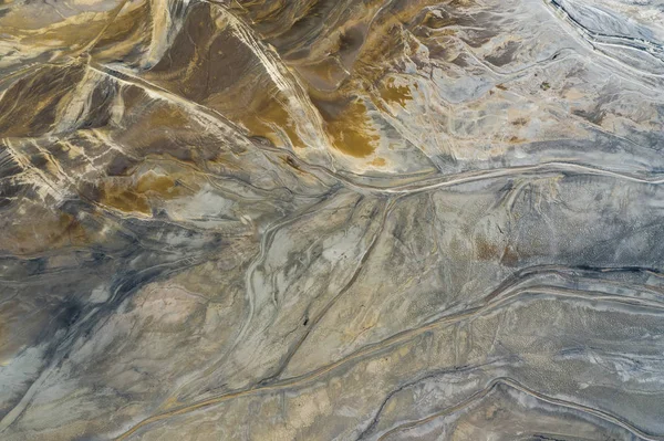 Paisagem degradada. Terra destruída. Vista de cima. Surrealisti — Fotografia de Stock