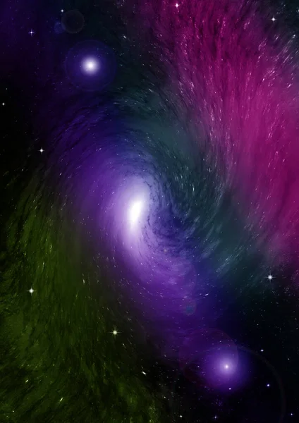 galaxy in a free space. 3D rendering