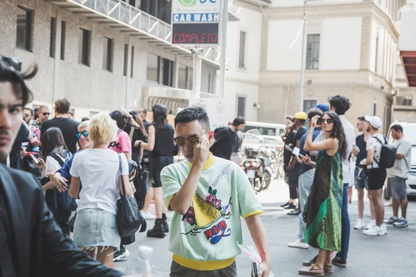 Milan Talya Haziran Moda Insanlar Marni Moda Gösterisinde Milan Üzerinde — Stok fotoğraf