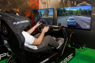 Milan, İtalya - 5 Ekim: Oyunlar hafta 2018, video oyunları ve Milan 5 Ekim 2018 üzerinde elektronik eğlence için ayrılmış olay kişi ziyaret.