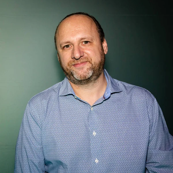 Milán Italia Octubre Diseñador Escritor Músico Francés David Cage Posa — Foto de Stock