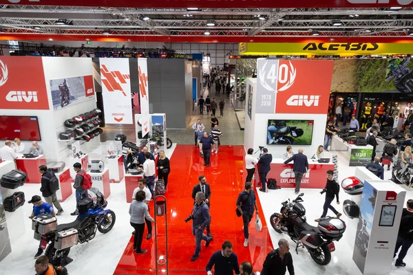 Milan Italie Novembre Vue Dessus Des Personnes Des Stands Eicma — Photo