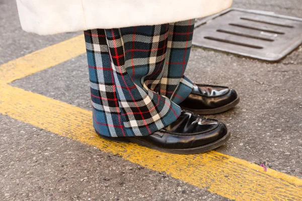 Milán Italia Enero Detalle Zapatos Fuera Del Desfile Moda Magliano — Foto de Stock