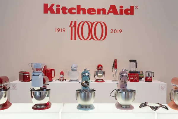 Milan Italië Januari Kitchen Aid Machines Tentoongesteld Homi Home Internationale — Stockfoto