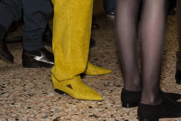 Detalle de zapatos en el backstage — Foto de Stock