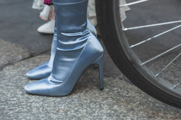 Detalle de zapatos en Milan Women 's Fashion Week — Foto de Stock