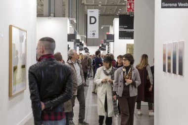 İnsanlar Miart 2019, Milano, İtalya ziyaret