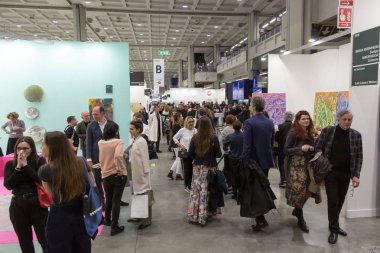 İnsanlar Miart 2019, Milano, İtalya ziyaret