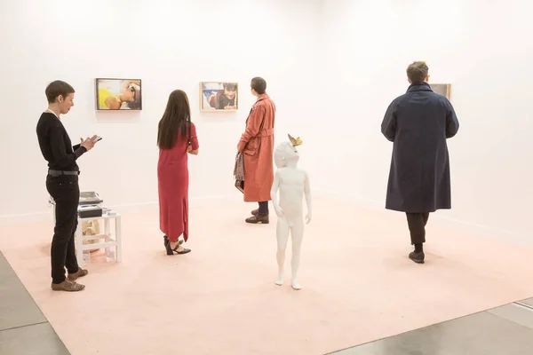 People visiting Miart 2019 in  Milan, Italy — Stock Photo, Image