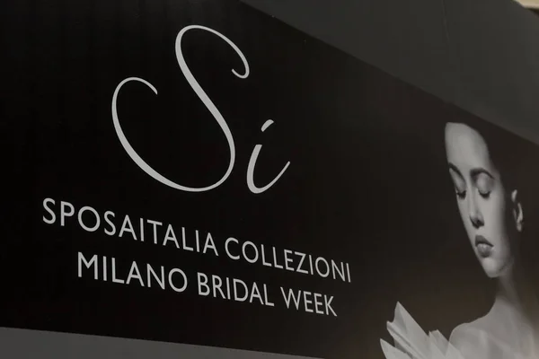 Utställnings logo på S Sposaitalia 2019 i Milano, Italien — Stockfoto