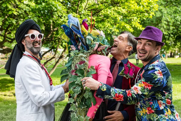 Milano, İtalya'da Orticola 2019'u ziyaret edenler — Stok fotoğraf