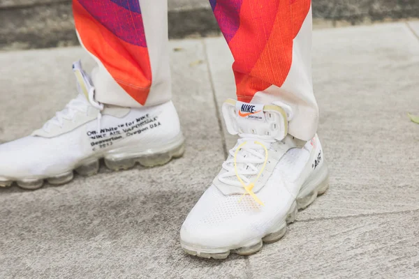 Detail of shoes at Milan Men's Fashion Week — Stock Photo, Image