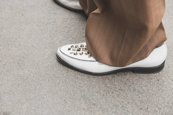 Detalle de zapatos en Milan Men 's Fashion Week —  Fotos de Stock