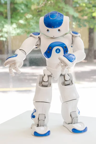 Nao robot na drátě Next Fest 2019 v Miláně, Itálie — Stock fotografie