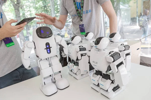 Robots at Wired Next Fest 2019 in Milan, Italy — Stock Photo, Image