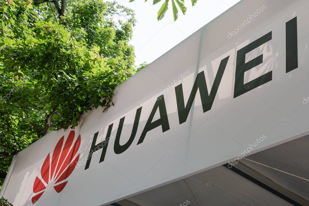 MILAN, ITALY - MAY 24: Detail of Huawei pavilion at Wired Next Fest, event dedicated to future, innovation and creativity on MAY 24, 2019 in Milan.