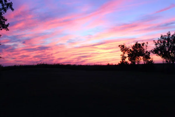 Ein Schöner Bunter Sonnenuntergang — Stockfoto