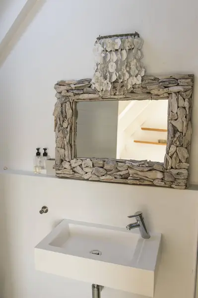 Interior Modern Elegant Bathroom Designed Mirror — Stock Photo, Image