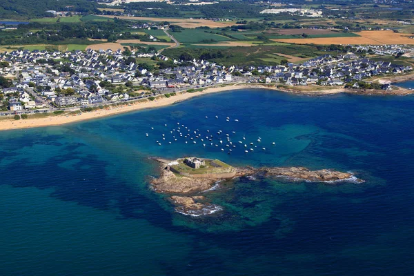 Francja Bretania Morbihan Widok Lotu Ptaka Fort Bloque Ploemeur — Zdjęcie stockowe