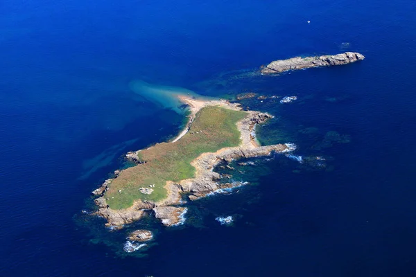Letecký Pohled Malý Ostrov Quiberon Poloostrova Západní Francie Francie — Stock fotografie