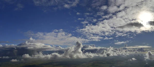 Frankrijk Vanuit Lucht Boven Wolken Het Platteland Van Vendee Blauwe — Stockfoto