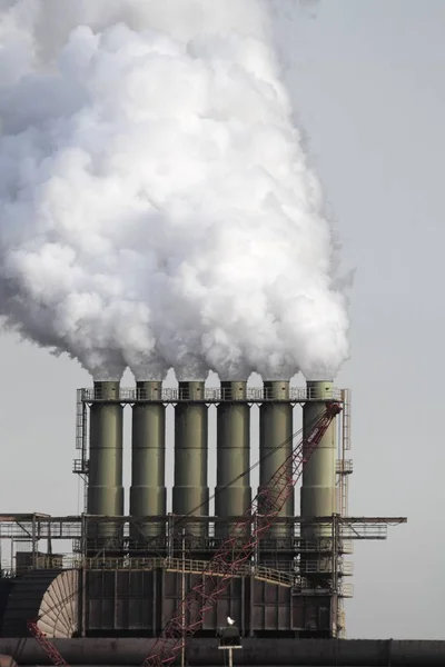 Países Bajos Chimeneas Fábrica Hora Del Día —  Fotos de Stock