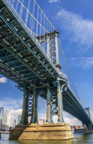 Сша Нью Йорк Манхэттенский Мост 1909 Между Бруклином Манхэттеном — стоковое фото