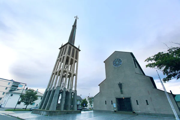 Európa Norvégia Nordland Bodo Torvgata Vagyok Bodo Templom — Stock Fotó