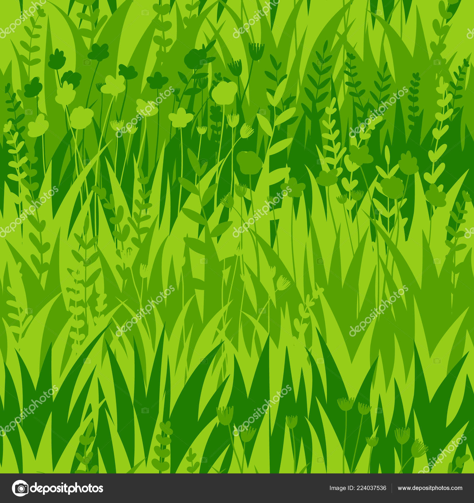 Seamless Background Pattern Green Wallpaper Vector Illustration