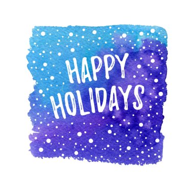 Mutlu tatil tebrik kartı. Vektör kış tatil şekli el kar kaligrafi, yazı ile. Noel uzay arka plan.