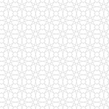 Ramazan Kareem siyah beyaz seamless modeli. Vektör süslü geometrik İslam arka plan