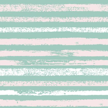 Elle çizilmiş pembe ve beyaz soyut şerit Dikişsiz desen mürekkep. Vektör doku. Beyaz arka plan üzerinde siyah beyaz boya fırçası smear. 