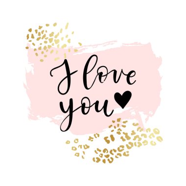 Vektör elle çizilmiş sevgi tebrik kartı, afiş için mutlu sevgililer günü. Hat sanatı seviyorum