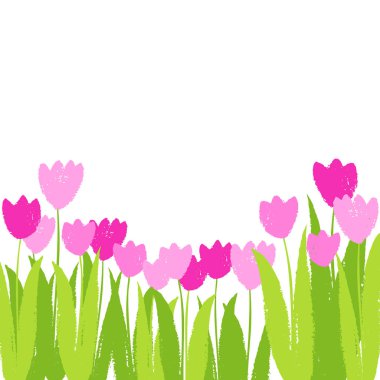 Vektör bahar Tulip çiçek arka plan anne ve kadınlar günü.