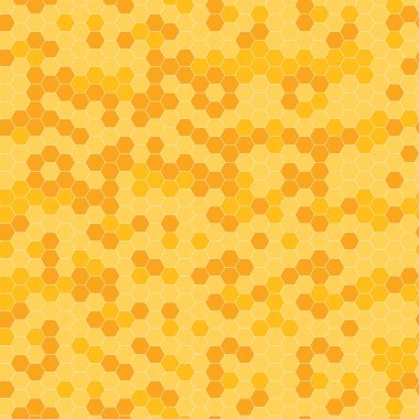 Vektör peteğin ile kesintisiz geometrik desen. Arıcılık ürünleri için tatlı bal arka plan.