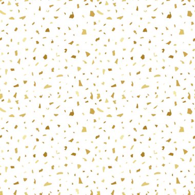 Vektör altın terrazzo kat seamless modeli. Moda mermer arka plan.