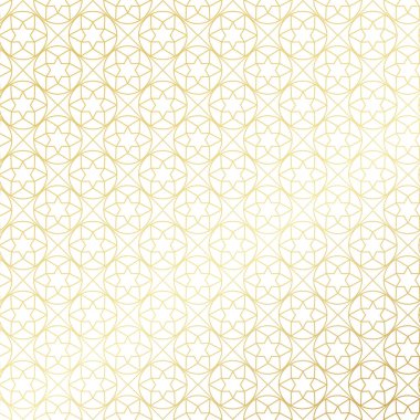 Ramazan Kareem altın gradyan tebrik kartı, afiş, seamless modeli. Vektör süslü geometrik parlayan arka plan İslam tarzı