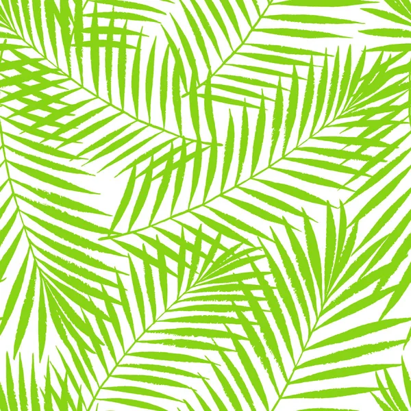 夏天热带棕榈树叶子无缝图案 背景和自然产品的矢量磨擦设计 — 图库矢量图片