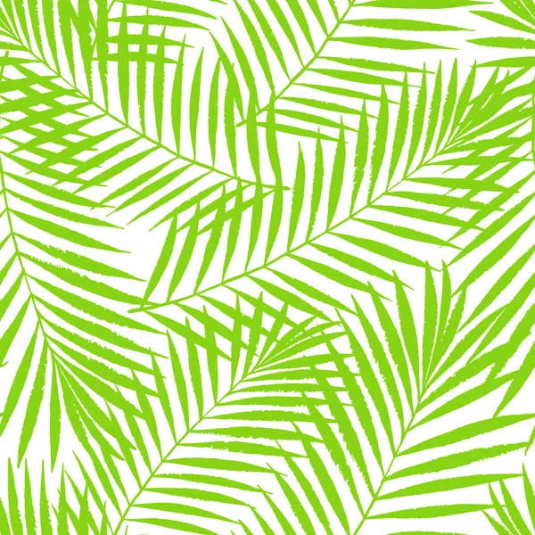 Verano Palmera Tropical Deja Patrón Sin Costuras Diseño Grunge Vectorial — Vector de stock