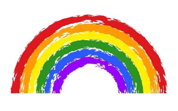 Éléments Vectoriels Design Gay Pride Frottis Arc Ciel Symboles Fierté — Image vectorielle