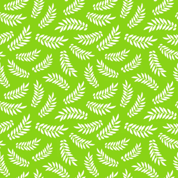 Nahtloses Muster Mit Skizzenblättern Vektor Grüne Natur Hintergrund Doodle Zeichnung — Stockvektor